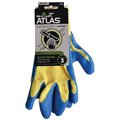 Showa Atlas Coated Gloves, L, Knit Wrist Cuff, BlueYellow KV300L-09.RT